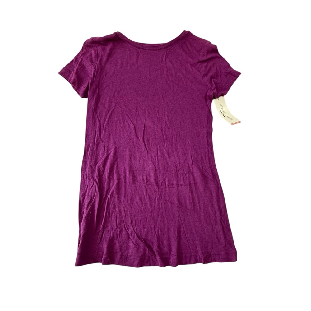 Liz Lange Maternity Short Sleeve T-Shirt Plum / Deep Purple Large Crew Neck NWT